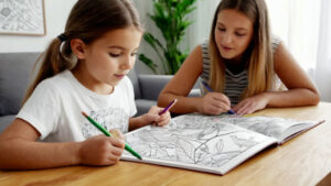 child and adult coloring