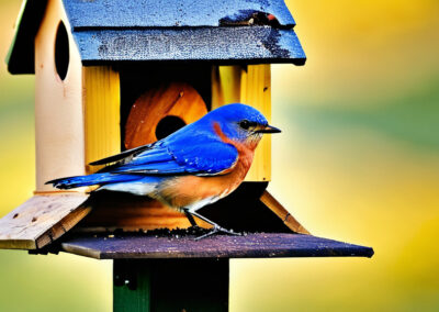 Eastern Bluebird at bird house