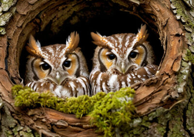 Eastern Screech owl nesting