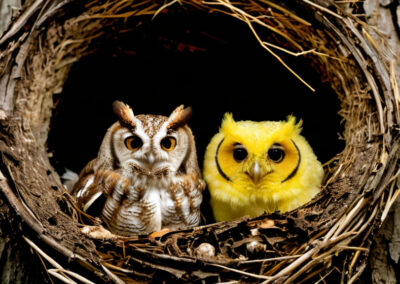 Eastern Screech owl chicks