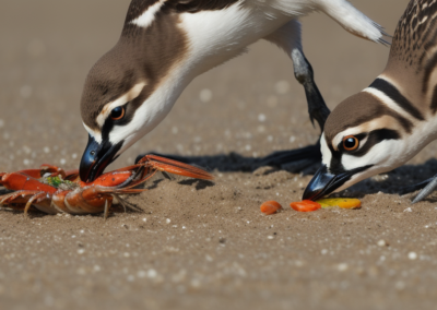 Killdeers Eating