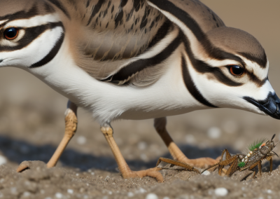 Killdeers Eating