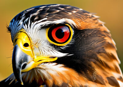 Northern Harrier's face