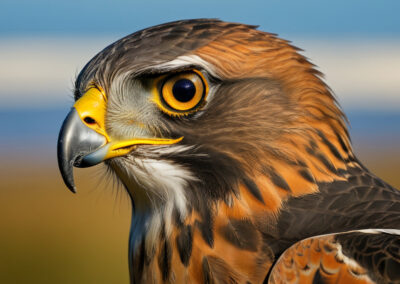 Northern Harrier's face