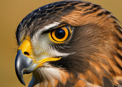 Northern Harrier's face