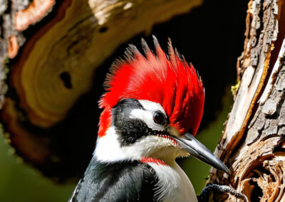 Red-headed Woodpecker chiseling out its nest
