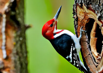 Red-headed Woodpecker chiseling out its nest