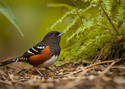 Spotted Towhee master of camouflage
