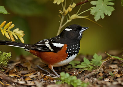 Spotted Towhee master of camouflage