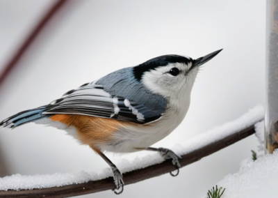 White-breasted Nuthatch in winter