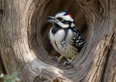 Downy Woodpecker's cozy nest