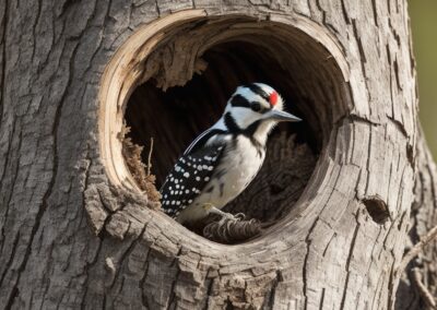 Downy Woodpecker's cozy nest