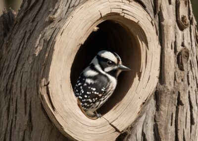 Downy Woodpecker's cozy nest