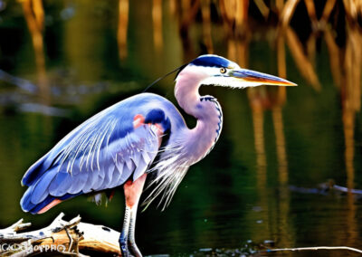 Great Blue Heron in its natural habitat