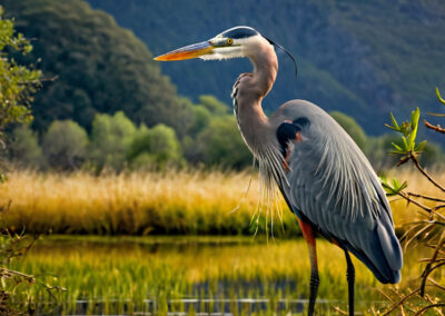 Great Blue Heron in its natural habitat