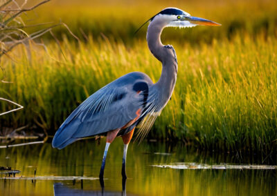 Great Blue Heron in its natural habitat