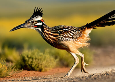 Greater Roadrunner sprinting fast