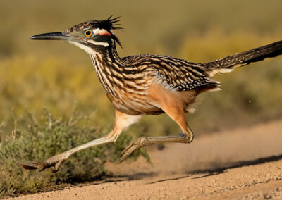Greater Roadrunner sprinting fast