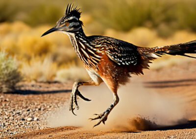 Greater Roadrunner sprinting fast