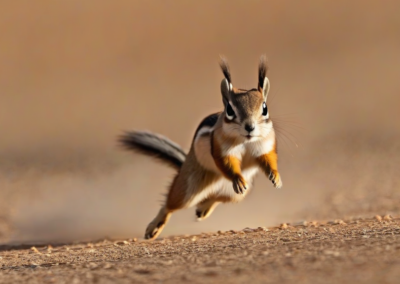 Harri's Antelope Squirrel speeding fast