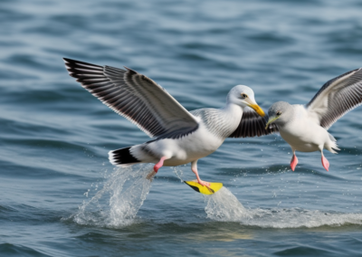 herring gull fishing