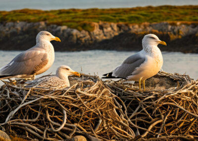 Herring Gulls nest