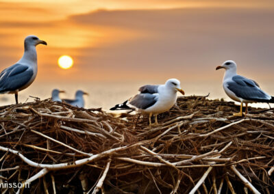 Herring Gulls nest