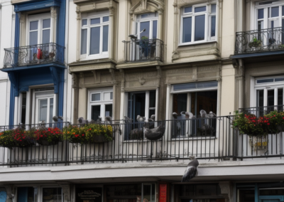 Herring Gulls on a building