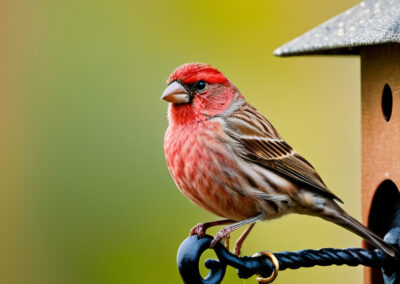 House Finch dwelling resedntial areas