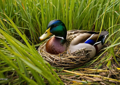 Mallard Duck nesting