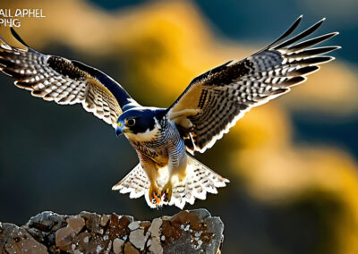 Peregrine Falcon hunting