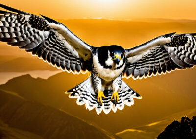 Peregrine Falcon hunting