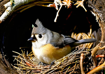 Tufted Titmouse nest