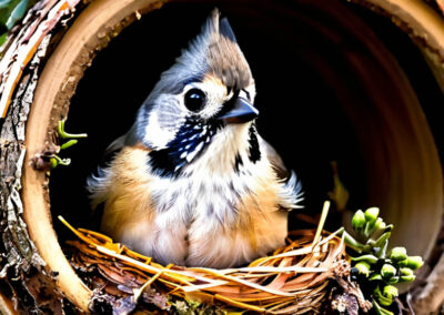 Tufted Titmouse nest