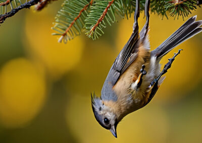 Tufted Titmouse's Playful Personality