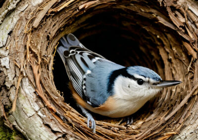 White-breasted Nuthatch nest