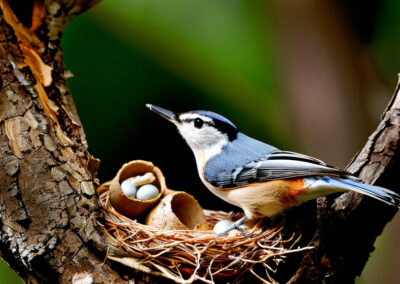 White-breasted Nuthatch nest