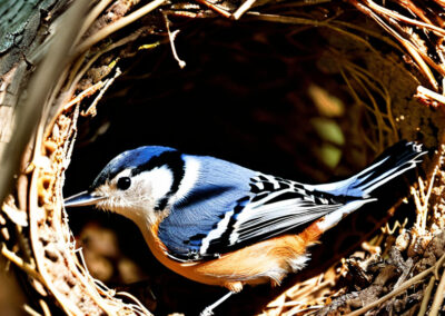 White-breasted Nuthatch nest