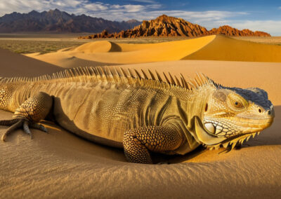 Desert Iguana burrowing