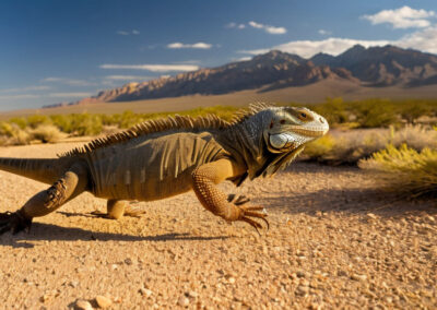 Desert Iguana Running fast