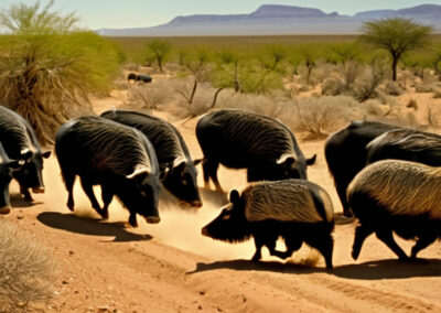 Collared Peccary herd