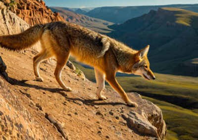 coyote climbing
