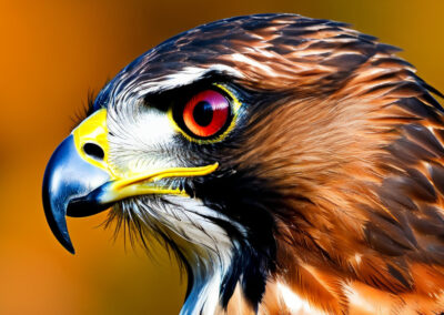 Red-Tailed Hawk looks