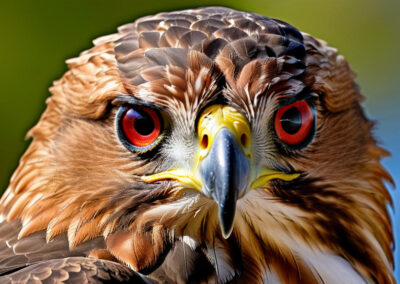 Red-Tailed Hawk looks