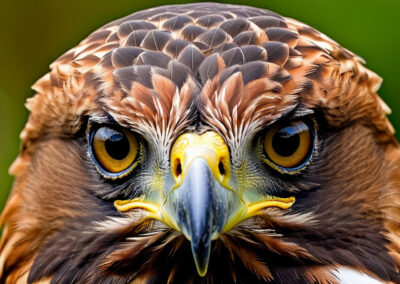 Red-Tailed Hawk looks