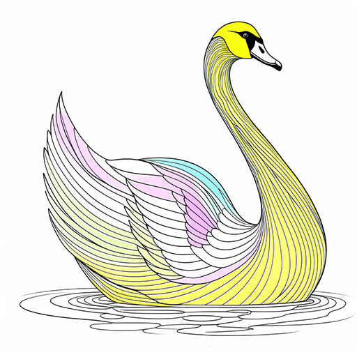 A swan Suggested coloring