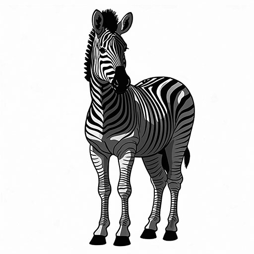 Zebra Suggested coloring or Shading to be precise