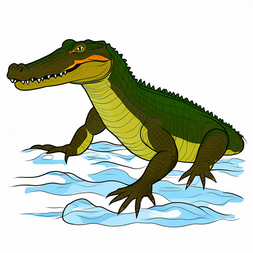 A crocodile Suggested coloring