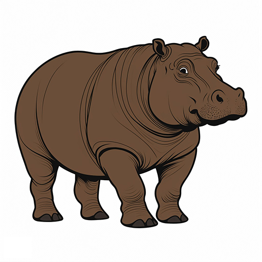 Hippo Suggested coloring