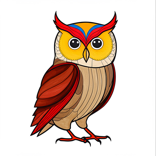 An owl Suggested coloring